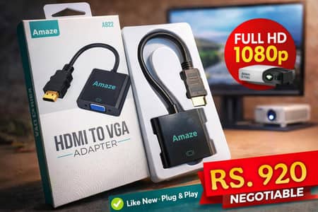 Amaze HDMI to VGA Adapters A822 – Full HD 1080p – New