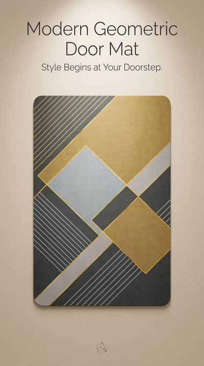 Modern Geometric Door Mat – Premium Quality | Stylish Home Decor