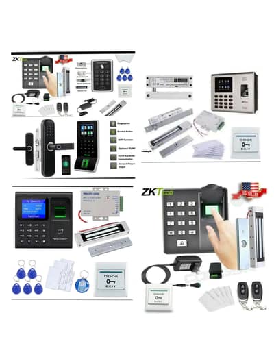 zkteco biometric attendance access control system electric door lock