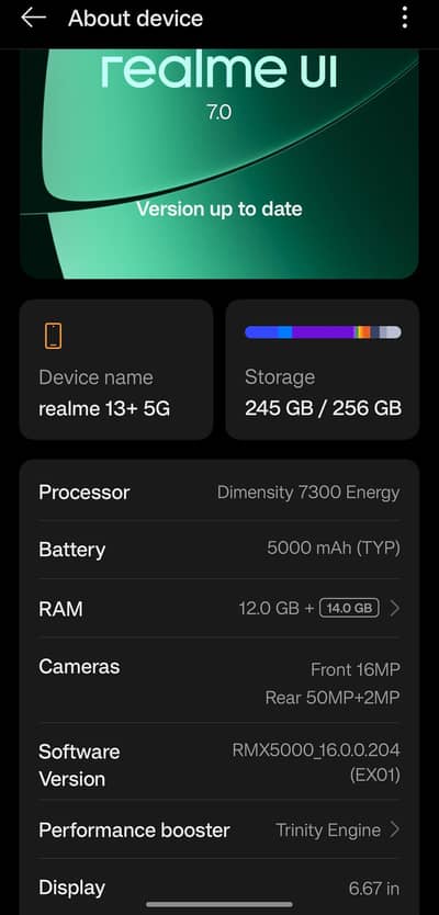 realme 13 plus 5g 12gb ram