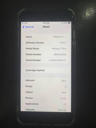 I phone 7 Plus 256 Gb PTA Approve