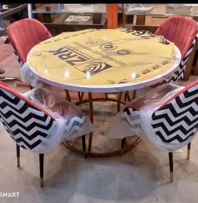 6 seater dining table/UV top table/restaurant furniture/cafe chairs