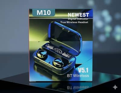 M10 TWS Wireless Earbuds V5.1 - 3500mAh Power Bank Case - New Box Pack