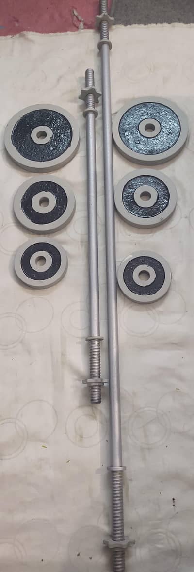 Dumbells Weight Plates with Rods For Gym