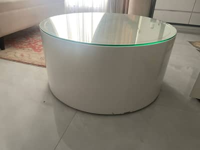 Centre Table with Glass Table