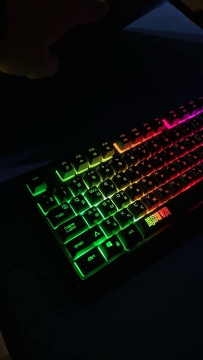 RGB Rainbow Gaming Keyboard - Mechanical Feel - New Stock