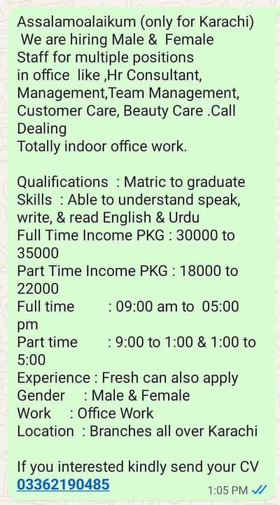 Work on beauti care products