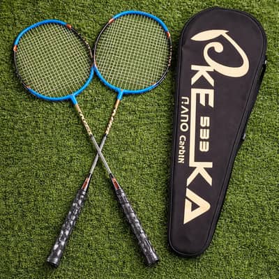 KEKA Nano Carbon Rackets  Smooth Grip + Perfect Balance (Pair)