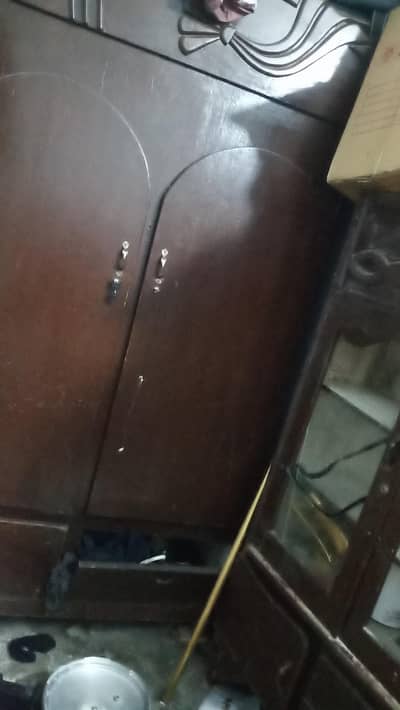 wardrobe dressing table showcase and bed