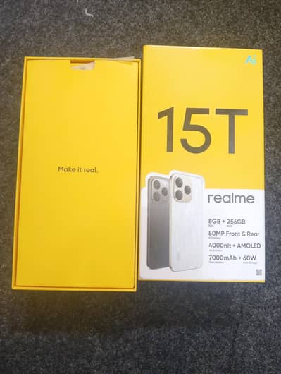 realme 15T 8+12/256 5G mediatek diminsty 9 month warranty farooqabad