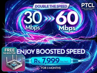 PTCL flash fiber internet 5G
