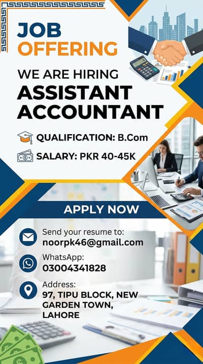 Assistant Accountant Required