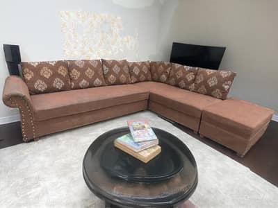 L shape  brown colour