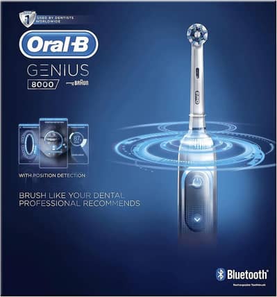 OralB Genius 8000 Electric Rechargeable Toothbrush Powered
