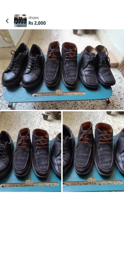 3 pairs of shoes  balack