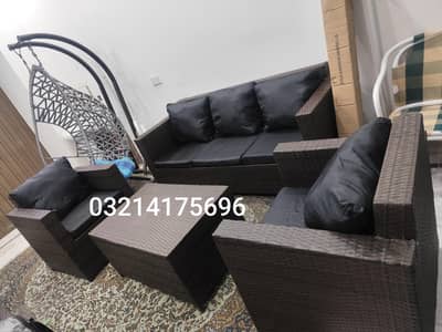 OUTDOOR GARDEN RATTAN UPVC FURNITURE SOFA SET CHAIRS TABLE UMBRELLA