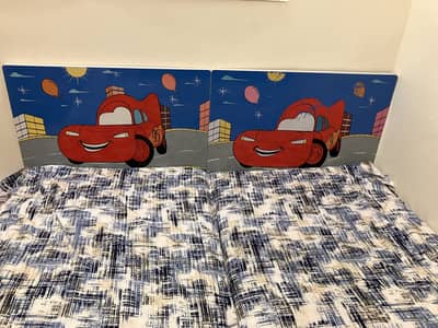 2 printed small beds