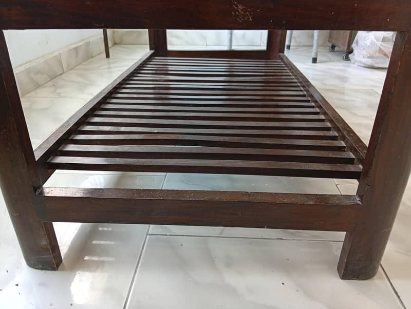 Sheeshum Wood Coffee Table Set (2'x4') + 2 Side Tables (2'x16") 5