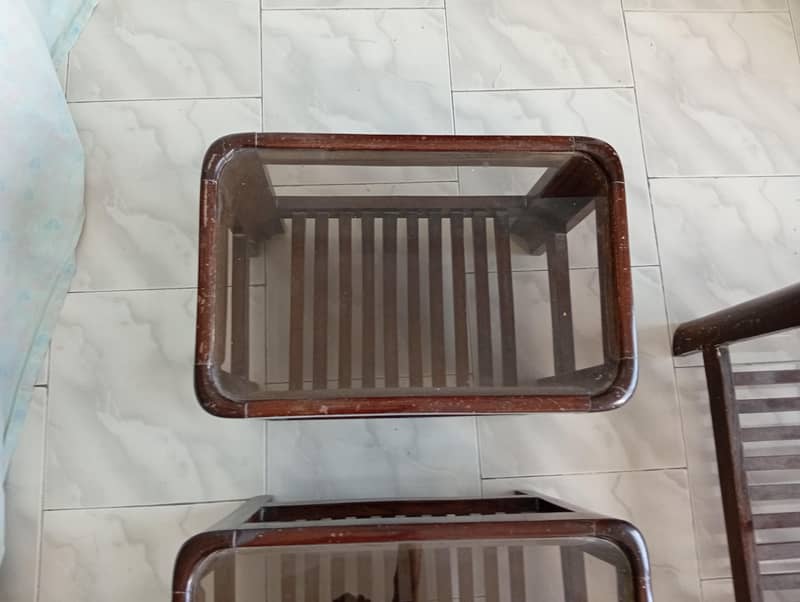 Sheeshum Wood Coffee Table Set (2'x4') + 2 Side Tables (2'x16") 9