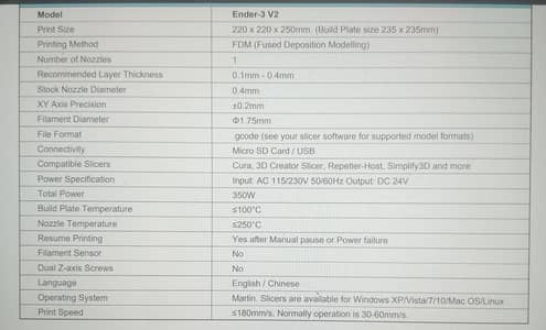 3D printer Creality Ender 3V2