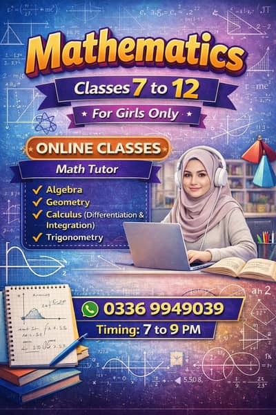 Online Math Tutor for Girls (Class 7–12)
