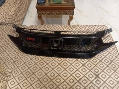 honda civic rs grill with carbon fiber logo for sale