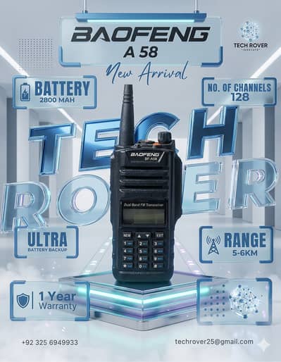 Walkie Talkie | Wireless Set Baofeng A58 Two Way Radio