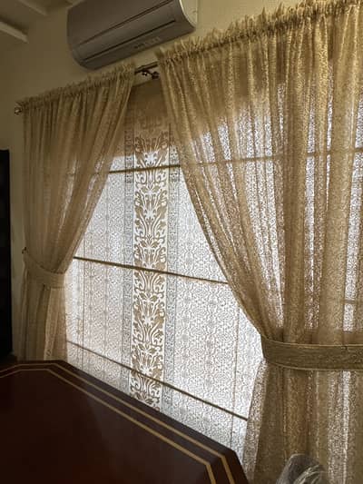 Net sheer chiffon curtain and blinds