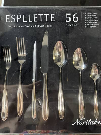 NORITAKE 56PCS CUTLERY SET FOR 8 PERSON - ESPELETTE