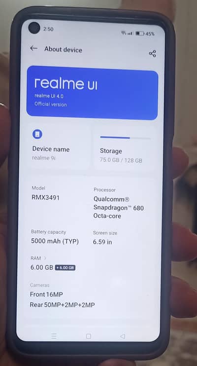Realme 9i new condition