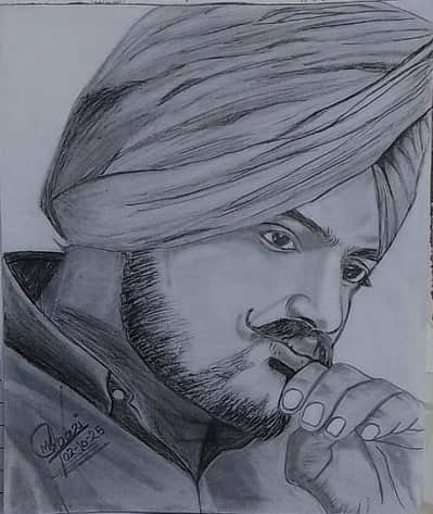 sketch of Sidhu moose Wala for sale