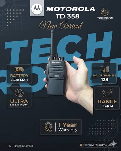 Walkie Talkie | Motorola TD 358 | Wireless | Two Way Radio | wireless