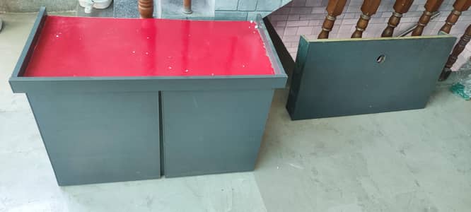 Aquarium wooden trolly