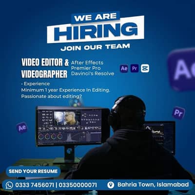 Video & Photographer Staff Required