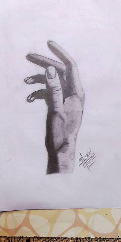 sketch of hand drawn on paper by pencils