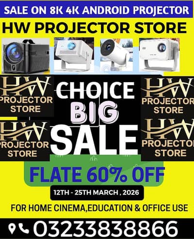 FULL HD 4k 4 ANDROID SMART PROJECTOR/MULTIMEDIA PROJECTOR/HOME CINEMA