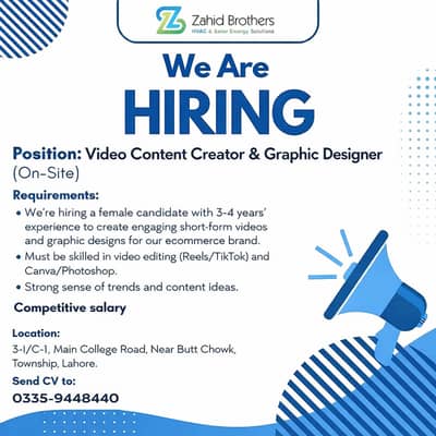 Video Content Creator & Graphics Designer
