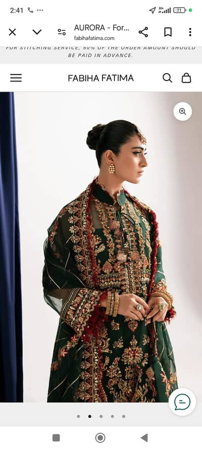 dress / wedding and party wear / handmade embroidery dress