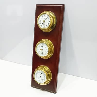 FCC Precision Wall-Mounted Analogue Weather Station and Clock