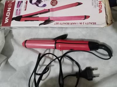 2 in 1 hair straightener and curler