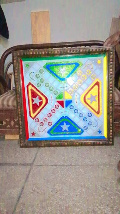 Wooden and Glass New Design Strong and Beautiful Ludo