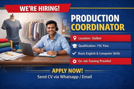 Assistant Manager Required for Manufacturing Firm