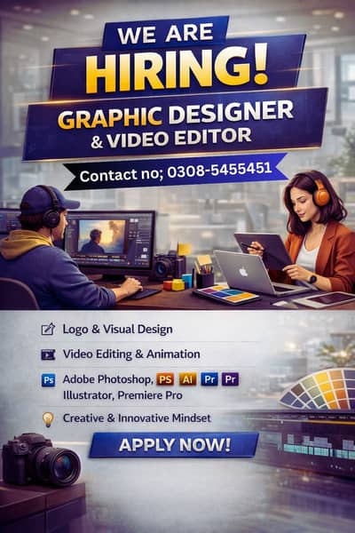 Video editor and graphic designer