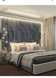 Bed Set/King Size Bed/Wooden Bed Set/Dressing Table/Side Tables