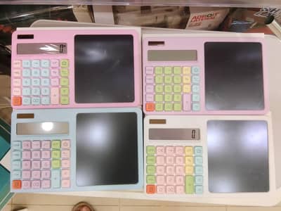 calculator with note pad