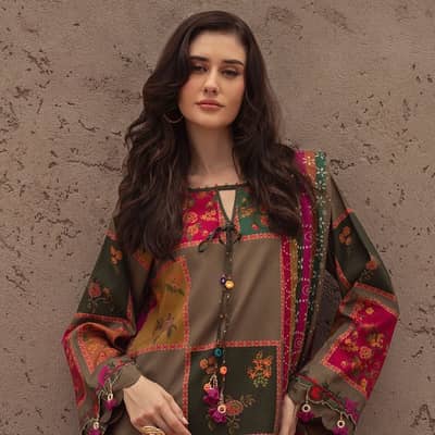 CHARIZMA Chiffon Duppata 3pc Lawn Collection*