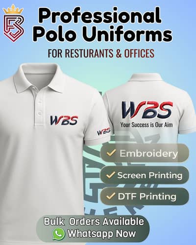 Shirts printing | logo printing | staff uniform & caps manufacturer