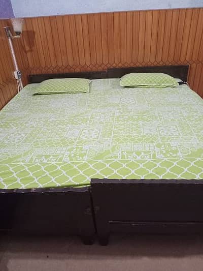 2x tali wood single bed