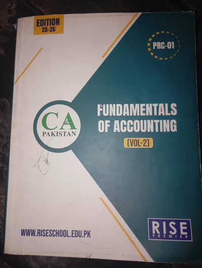 CA Pakistan rise premier Prc books set
