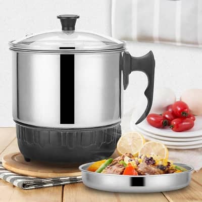 Electric Kettle Stainless Steel – Black & Silver